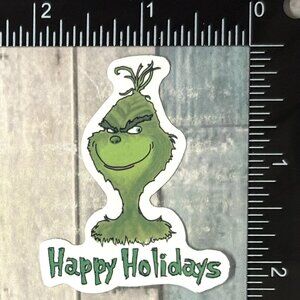 🌀10/$10🌀 Mean One Grinch Christmas Reusable Waterproof Vinyl Sticker
